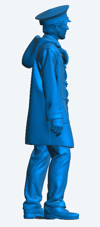 TG53 – 1/24 Naval Crew Officer in Duffle Coat | Relaxed Pose Scale Model Figure for RC Ships and Dioramas