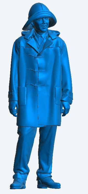TG53E – Royal Navy Crew Figure in Sou’wester & Duffle Coat | 1:48 Scale for Armed Trawlers, MTBs & Coastal Ships