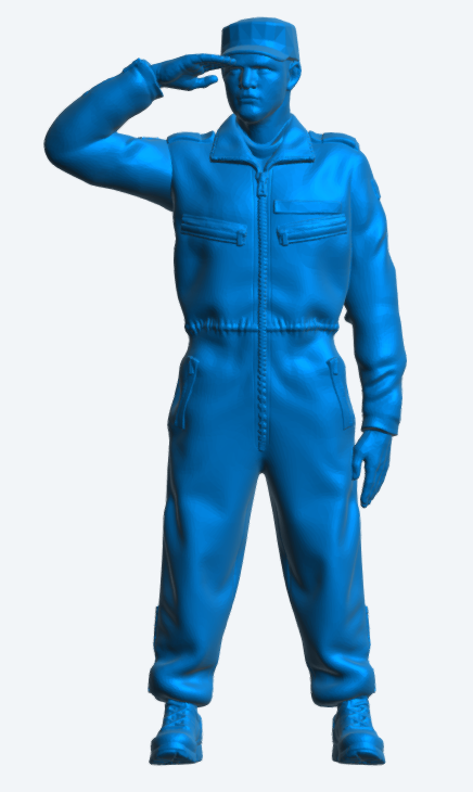 N5 Modern Naval Crew Figure – Unpainted Multi-Scale Saluting Figure