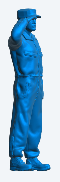 N5 Modern Naval Crew Figure – Unpainted Multi-Scale Saluting Figure