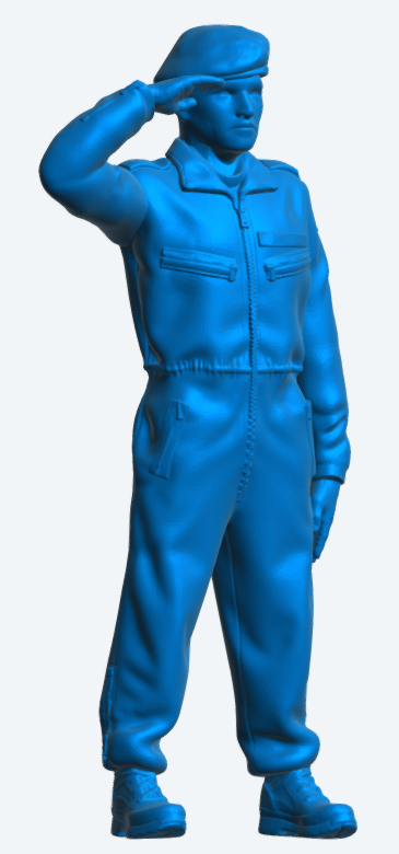 N6 Modern Royal Navy Crew Figure – Unpainted Multi-Scale Saluting Figure
