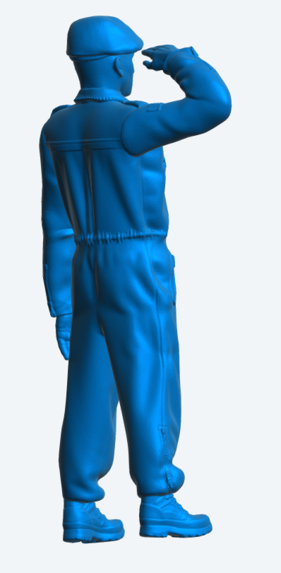 N6 Modern Royal Navy Crew Figure – Unpainted Multi-Scale Saluting Figure