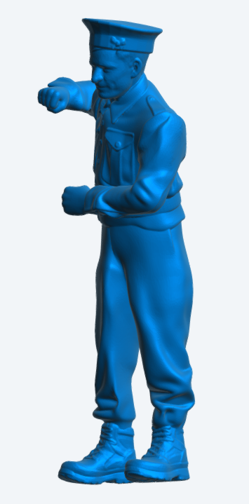 N10B WWII Sailor Figure – Uniform and Ratings Naval Cap, Arm Raised – Unpainted Multi-Scale
