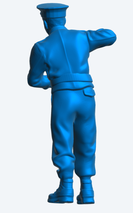 N10B WWII Sailor Figure – Uniform and Ratings Naval Cap, Arm Raised – Unpainted Multi-Scale