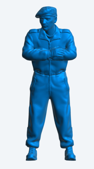 N12 Modern Crew Figure – Beret, Leaning Forward on Ship’s Rail – Unpainted Multi-Scale
