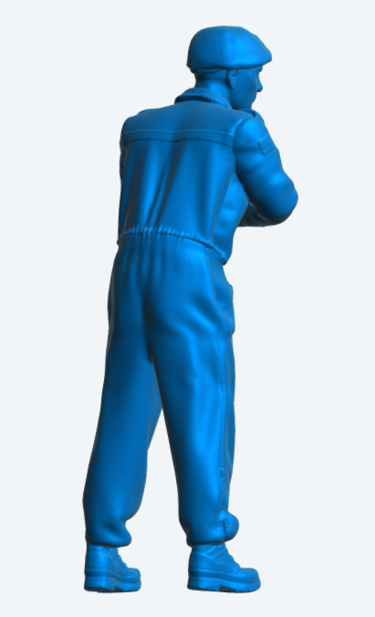 N12 Modern Crew Figure – Beret, Leaning Forward on Ship’s Rail – Unpainted Multi-Scale