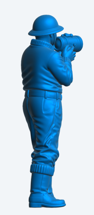 N11 WWII Naval Crew Figure – Sweater and Helmet, Signalling with Hand-Held Lamp – Unpainted Multi-Scale (Copy)