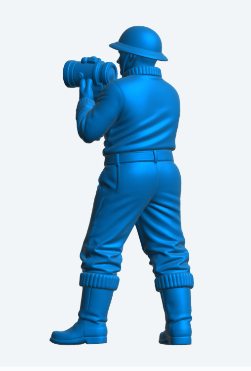 N11 WWII Naval Crew Figure – Sweater and Helmet, Signalling with Hand-Held Lamp – Unpainted Multi-Scale (Copy)