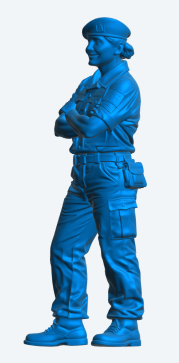 N30 Female Royal Navy Crew Figure – Unpainted Multi-Scale Model