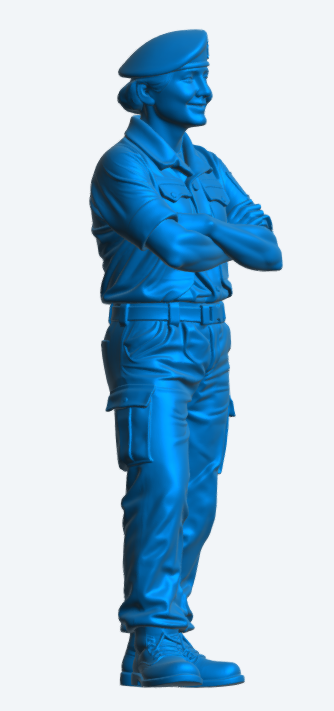 N30 Female Royal Navy Crew Figure – Unpainted Multi-Scale Model