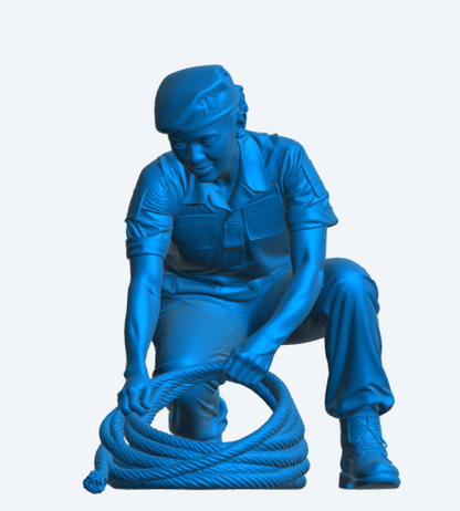 N32 Female Royal Navy Deck Crew Figure – Unpainted Multi-Scale Model