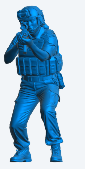 N35 Female Royal Navy Crew Figure – Combat Gear – Unpainted Multi-Scale Model