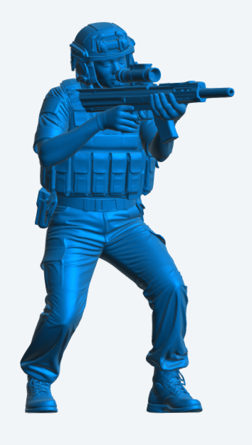 N35 Female Royal Navy Crew Figure – Combat Gear – Unpainted Multi-Scale Model