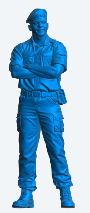 N38 Male Royal Navy Crew Figure – Standing Arms Crossed – Unpainted Multi-Scale Model