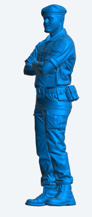 N38 Male Royal Navy Crew Figure – Standing Arms Crossed – Unpainted Multi-Scale Model