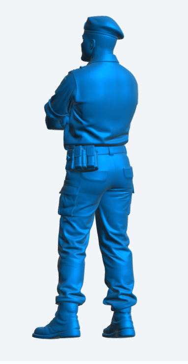 N38 Male Royal Navy Crew Figure – Standing Arms Crossed – Unpainted Multi-Scale Model