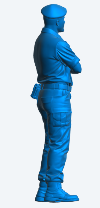 N38 Male Royal Navy Crew Figure – Standing Arms Crossed – Unpainted Multi-Scale Model