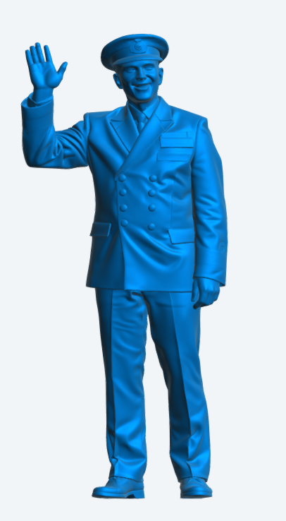 N39 Royal Navy Officer Figure – Ceremonial Uniform – Unpainted Multi-Scale Model