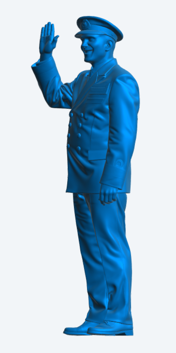 N39 Royal Navy Officer Figure – Ceremonial Uniform – Unpainted Multi-Scale Model