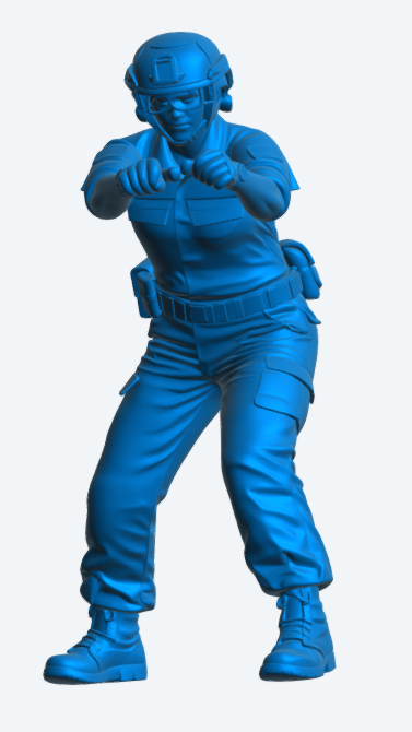 N43 Female Gunner Figure – Modern Naval Scale figure Unpainted