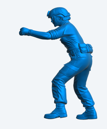 N43 Female Gunner Figure – Modern Naval Scale figure Unpainted