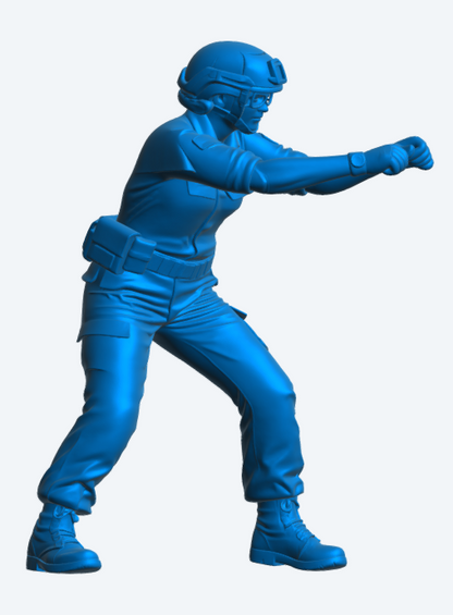 N43 Female Gunner Figure – Modern Naval Scale figure Unpainted