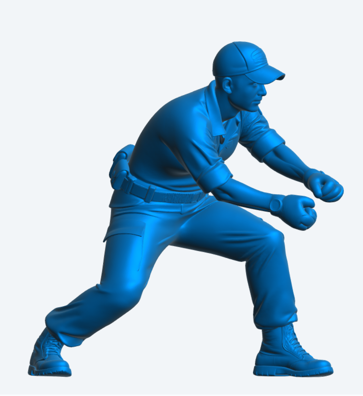 N44 Scale Model Figure – Naval Deck Crewman Hauling Rope Unpainted