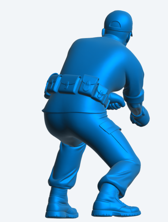 N44 Scale Model Figure – Naval Deck Crewman Hauling Rope Unpainted