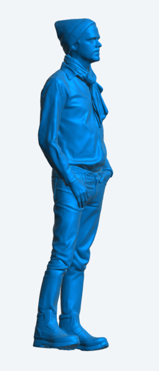 TG107 Modern Fishing Boat Crew Figure – Relaxed Pose, Beanie and Shirt – Unpainted 1/24 Multi-Scale