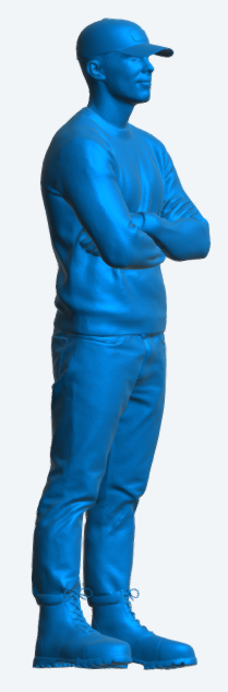 TG108 1:48 Modern Fishing Boat Crew Figure – Arms Folded, Workwear Unpainted