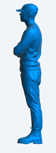 TG108 1:48 Modern Fishing Boat Crew Figure – Arms Folded, Workwear Unpainted