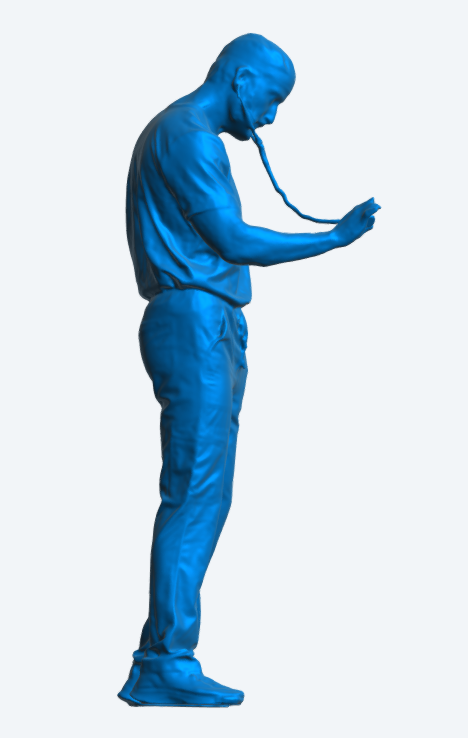 EMS38 Doctor Using Stethoscope – Scrubs & Surgical Cap Unpainted