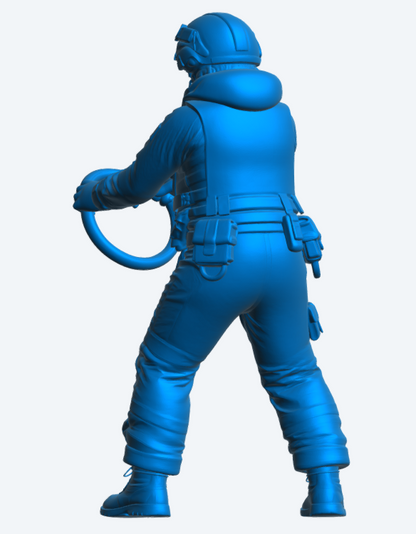 R2 Female RNLI Lifeboat Crew Figure – Helm Position | Unpainted Multiscale Model