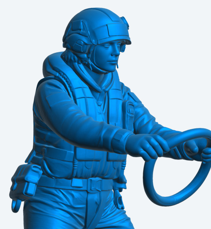 R2 Female RNLI Lifeboat Crew Figure – Helm Position | Unpainted Multiscale Model