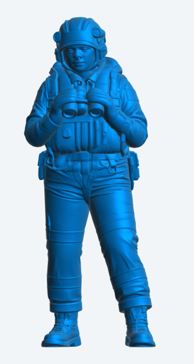 R4 Female RNLI Lifeboat Crew Figure – Relaxed Watch | Unpainted Multiscale Model