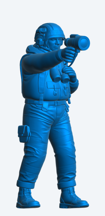 R5 Female RNLI Lifeboat Crew Figure – Handheld Spotlight | Unpainted Multiscale Model