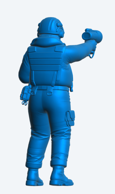 R5 Female RNLI Lifeboat Crew Figure – Handheld Spotlight | Unpainted Multiscale Model