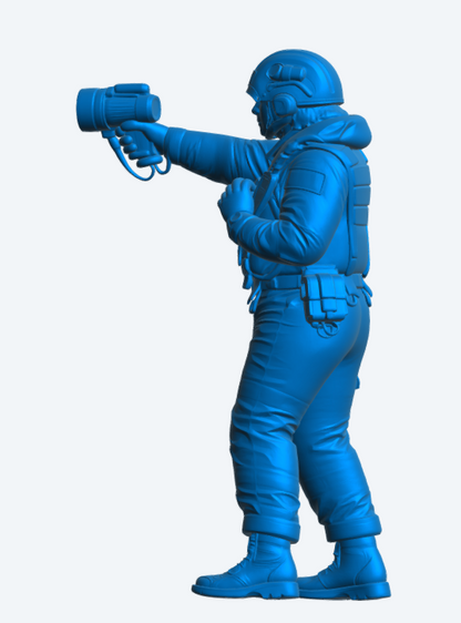 R5 Female RNLI Lifeboat Crew Figure – Handheld Spotlight | Unpainted Multiscale Model