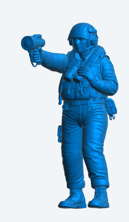 R5 Female RNLI Lifeboat Crew Figure – Handheld Spotlight | Unpainted Multiscale Model