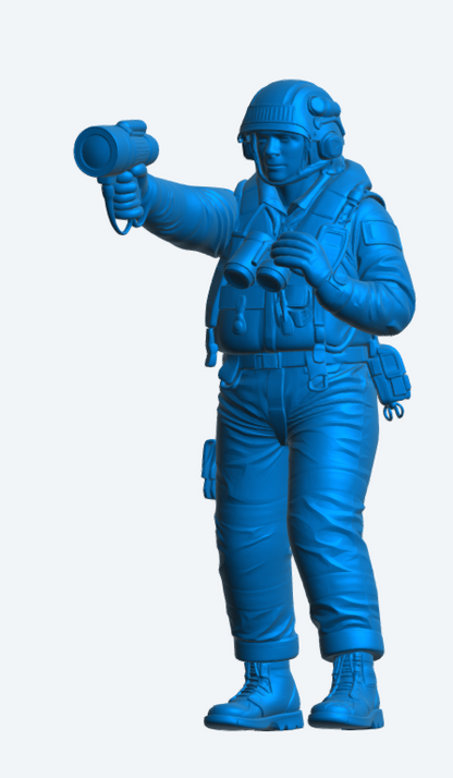 R5 Female RNLI Lifeboat Crew Figure – Handheld Spotlight | Unpainted Multiscale Model