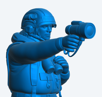 R5 Female RNLI Lifeboat Crew Figure – Handheld Spotlight | Unpainted Multiscale Model