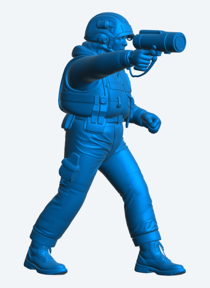 R6 Female RNLI Lifeboat Crew Figure – Advancing Search | Unpainted Multiscale Model