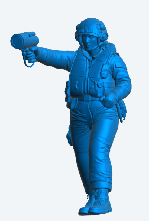 R6 Female RNLI Lifeboat Crew Figure – Advancing Search | Unpainted Multiscale Model