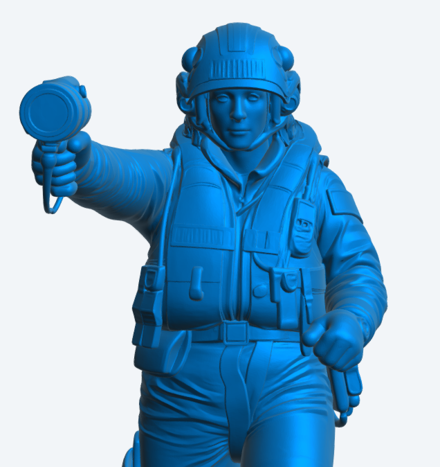 R6 Female RNLI Lifeboat Crew Figure – Advancing Search | Unpainted Multiscale Model