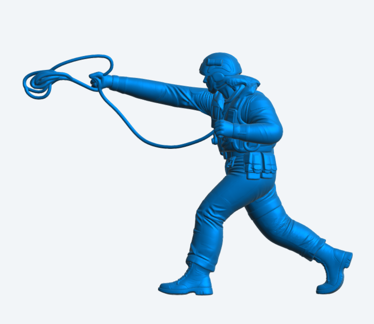 R7 Female RNLI Lifeboat Crew Figure – Throw Line Rescue | Unpainted Multiscale Model