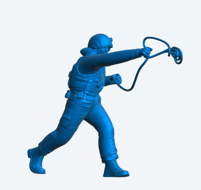 R7 Female RNLI Lifeboat Crew Figure – Throw Line Rescue | Unpainted Multiscale Model