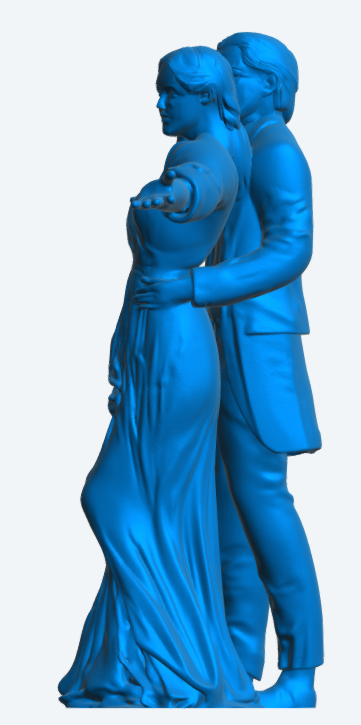 W69 Young Couple with Arms Outstretched – “Bow of the Ship” Pose – UNPAINTED