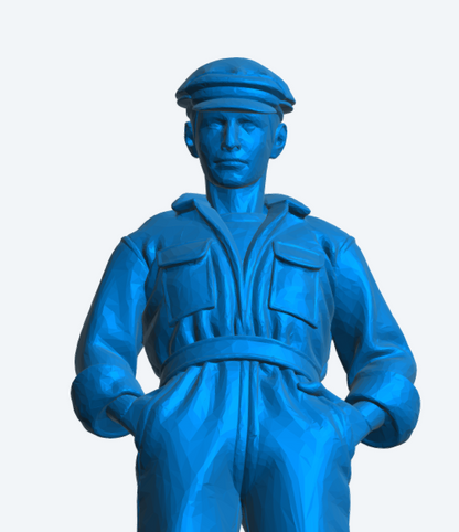 TG113 1940s Crew Worker – Demob Suit, Hands in Pockets UNPAINTED