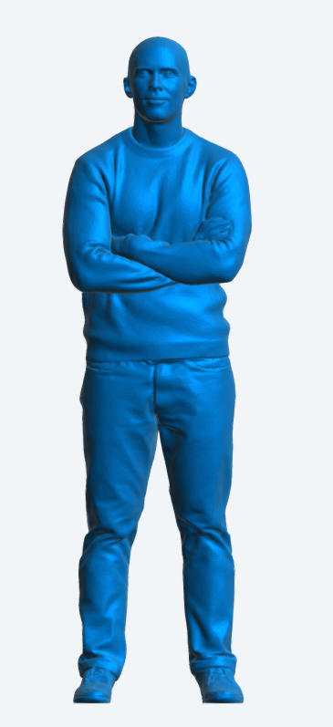 M96 – Casual Standing Male – Arms Folded Unpainted