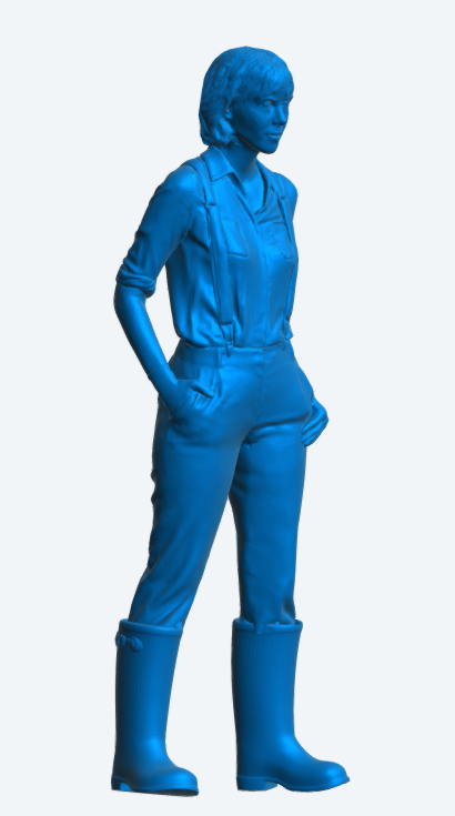 TG110 Female Ship Deck Crew – Waterproof Trousers, Unpainted Scale Model Figure